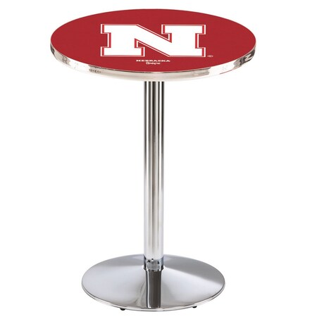 Holland Bar Stool Co 42" Chrome Nebraska Pub Table L214C4228NebrUn